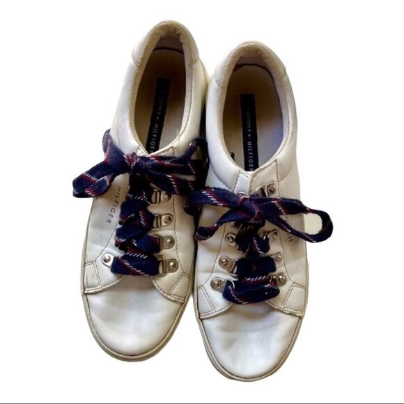 Tommy Hilfiger Classic White Sneakers - Picture 1 of 7